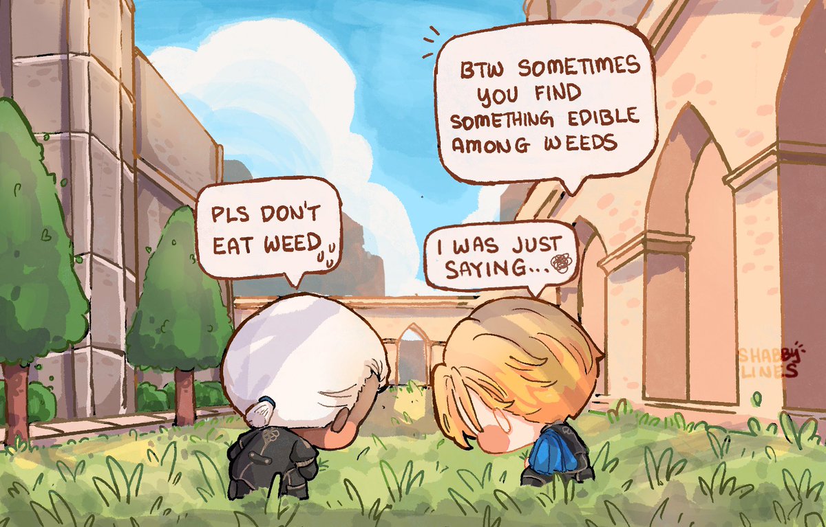 ok but this gem when you make dimitri and dedue clear the rubble skdjdjsjsks 

#fe3h #FireEmblemThreeHouses 