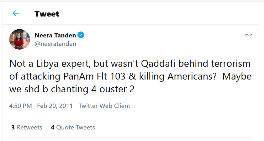 BenjaminNorton's tweet photo. Liberal imperialism, summarized in 4 @NeeraTanden tweets https://t.co/laYDQ6yXqo

Step 1) Spread propaganda to justify US military intervention
2) Defend the imperial war
3) Panic because that war you wanted unleashed more deadly chaos
4) Repeat the same exact thing 2 years later https://t.co/f4vQHMKMsZ