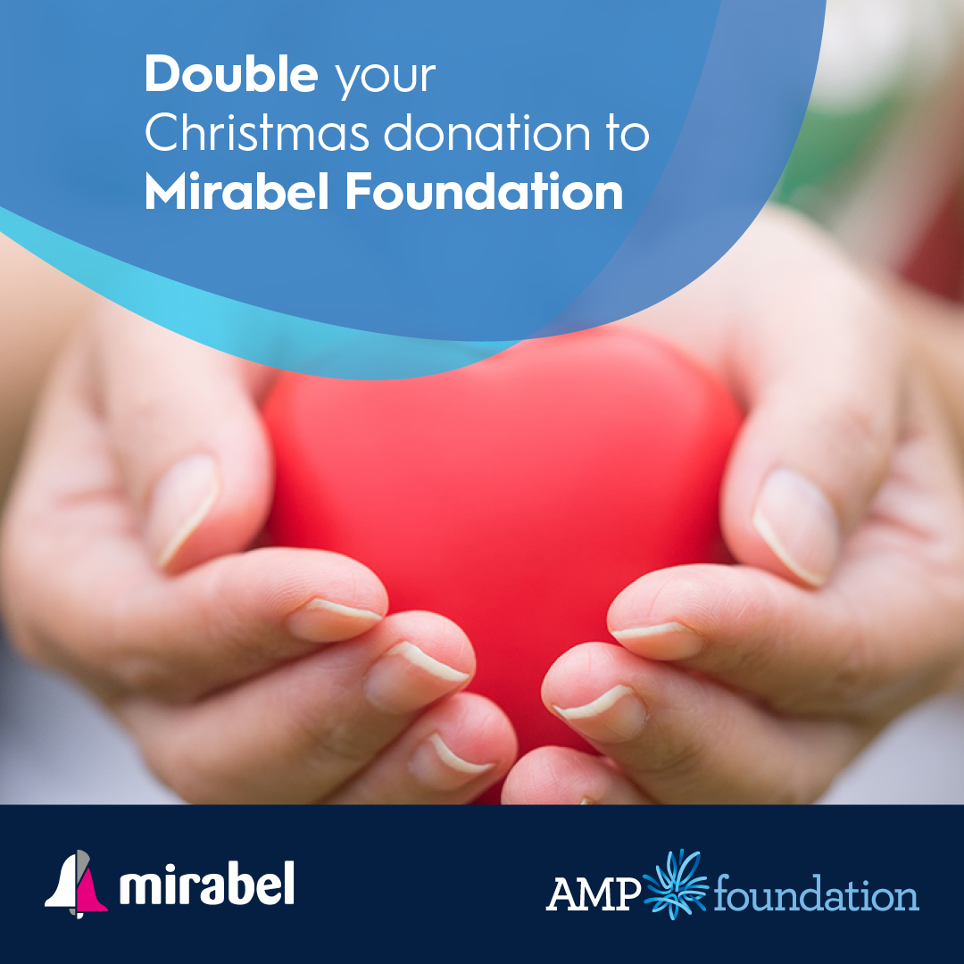 AMPFoundation's tweet photo. Donate to The Mirabel Foundation by 11 Dec and we'll double your gift. Help restore a sense of hope and belonging to children impacted by parental drug use.  https://t.co/5W21vNXlrH https://t.co/FBDu6KlZjD