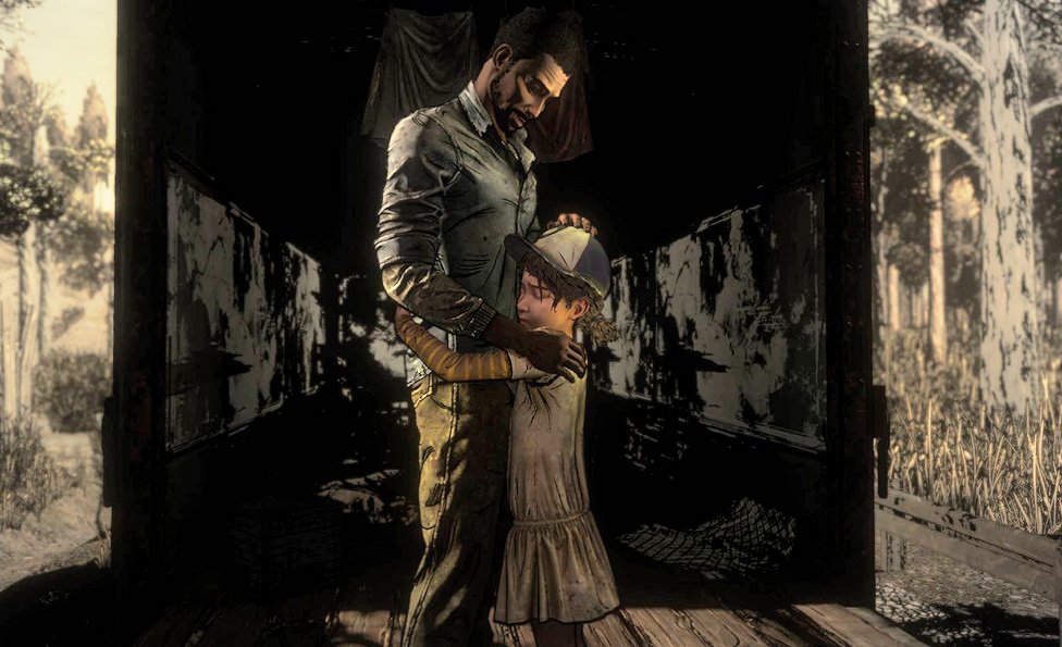 bestofvidgames's tweet photo. lee and clementine — the walking dead https://t.co/u6EQeQoiR5
