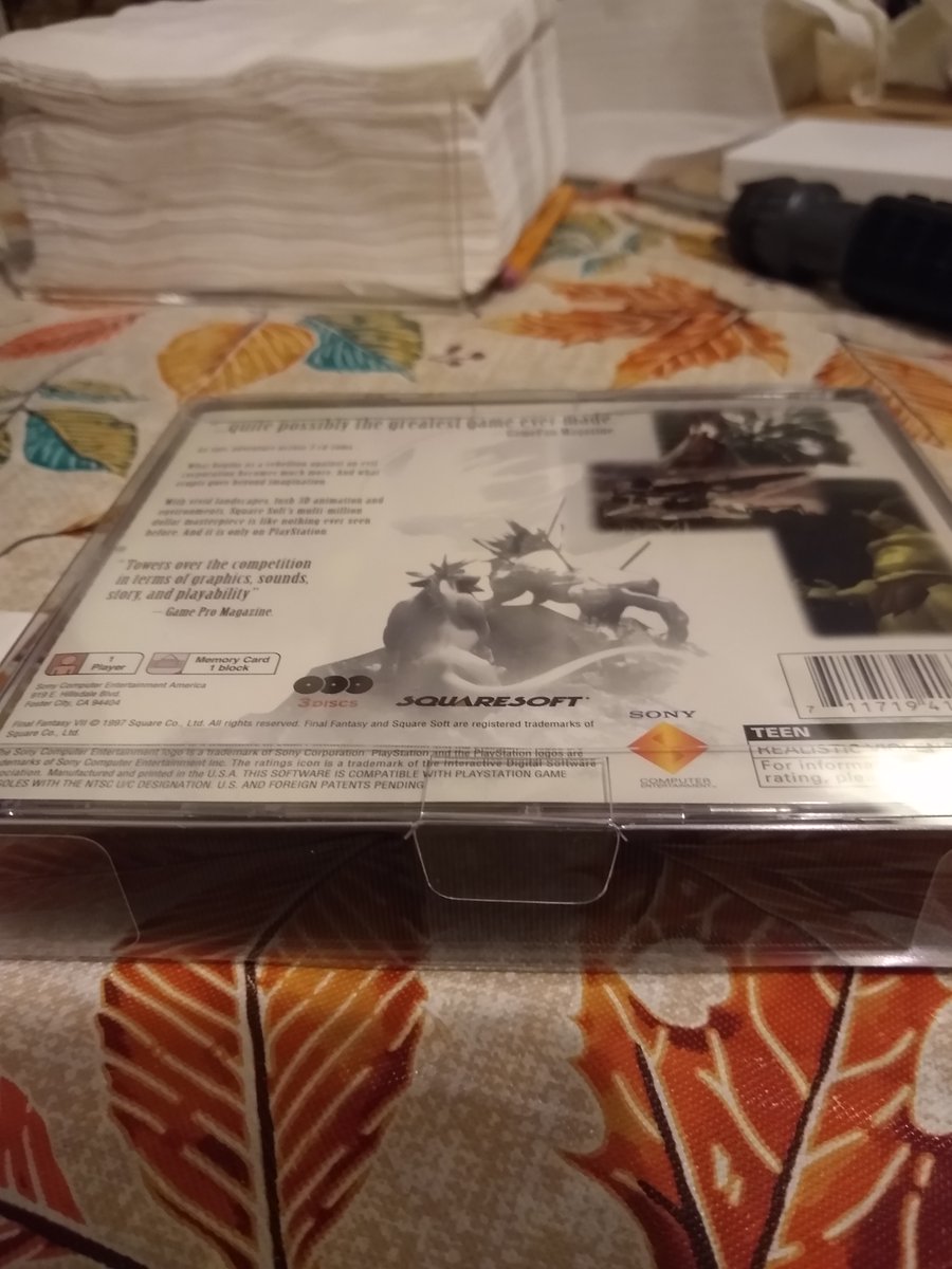 ManPlaysGame's tweet photo. Another recasing of a very old game of mine. And like the rest, I got it in a protector from https://t.co/jrE7ah9STF #retroprotection #FF7 #PSone #RETROGAMING https://t.co/KEyJgM6tCB