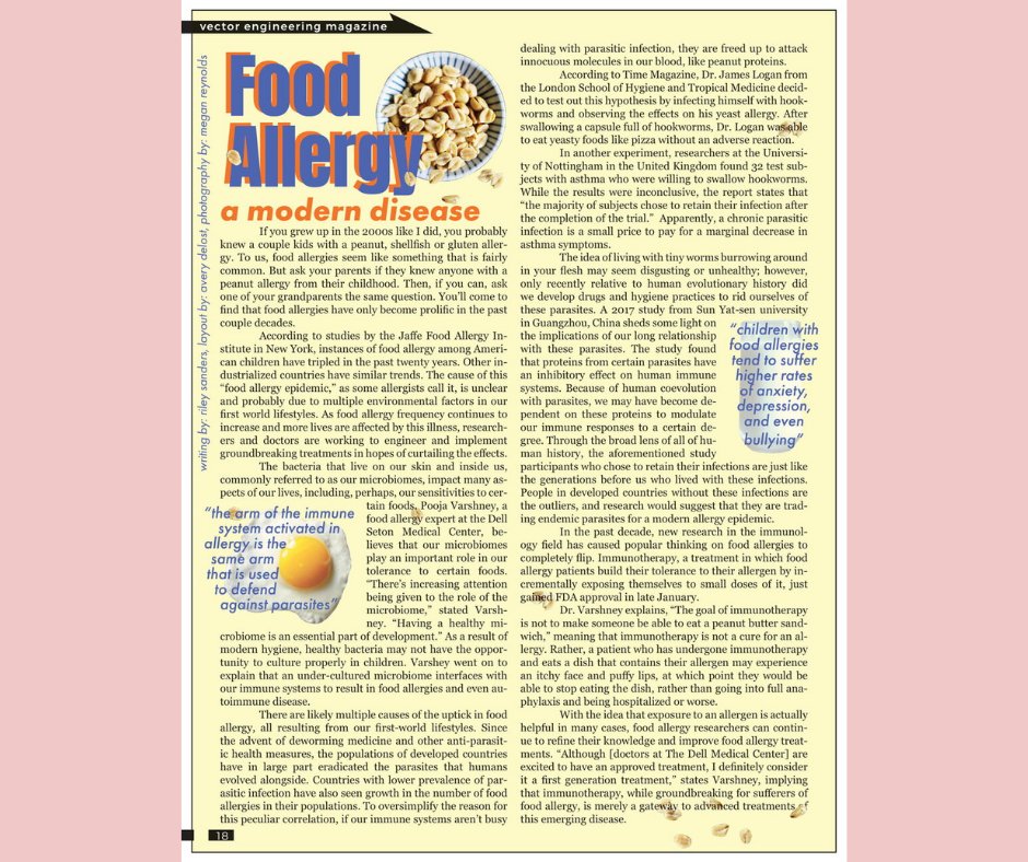 vector_eng's tweet image. Staff Spotlight: Meet layout designer Avery Delost!🎉 
Avery is a second year Chemical Engineering major. She is originally from Denton, TX, and her favorite TV shows are Arrested Development and Fleabag. To learn more fun facts about Avery, visit utvector.com/meet-our-staff