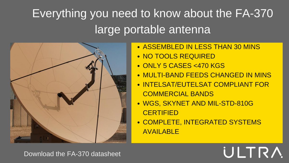 UEGigaSat's tweet photo. Where larger portable satellites are required to establish communications,  as quickly and as easily as possible, it's critical that they don't place onerous requirements on additional transport and manpower: https://t.co/fZyWAyJgvz #satcoms #satellite https://t.co/vQzRuZxyKU
