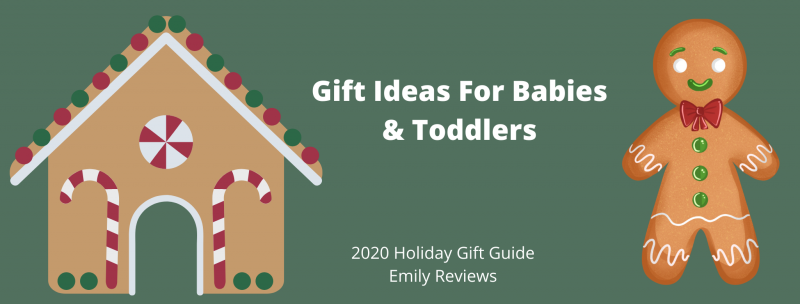 Have really little ones on your list? Check out these gift ideas for babies and toddlers. #giftsforbabies #giftsfortoddlers emilyreviews.com/2020/11/holida…