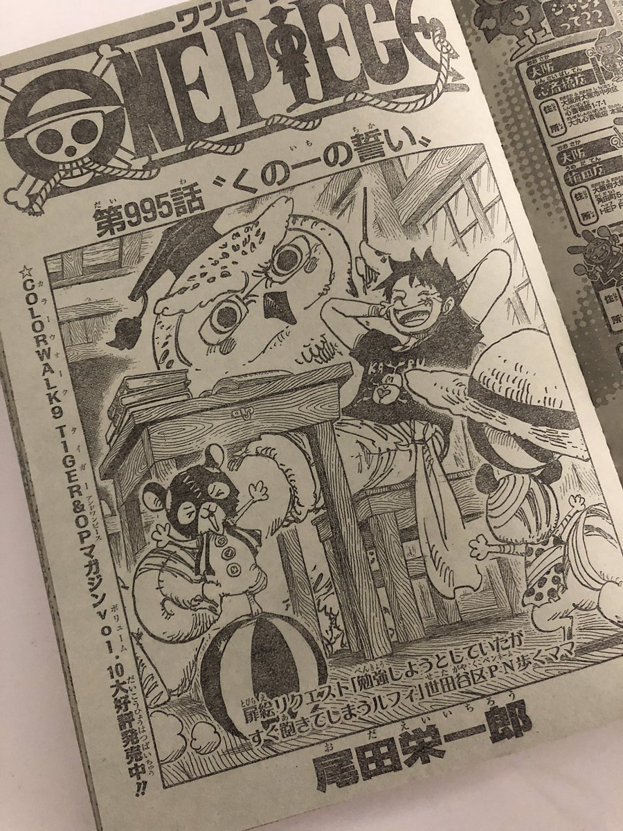 Monkey D Gizem ししし Luffy ルフィ Onepiece995 Received My Sj Copy Which Contains Chapter 995 That Cover Page Of Luffy Still Warms My Heart