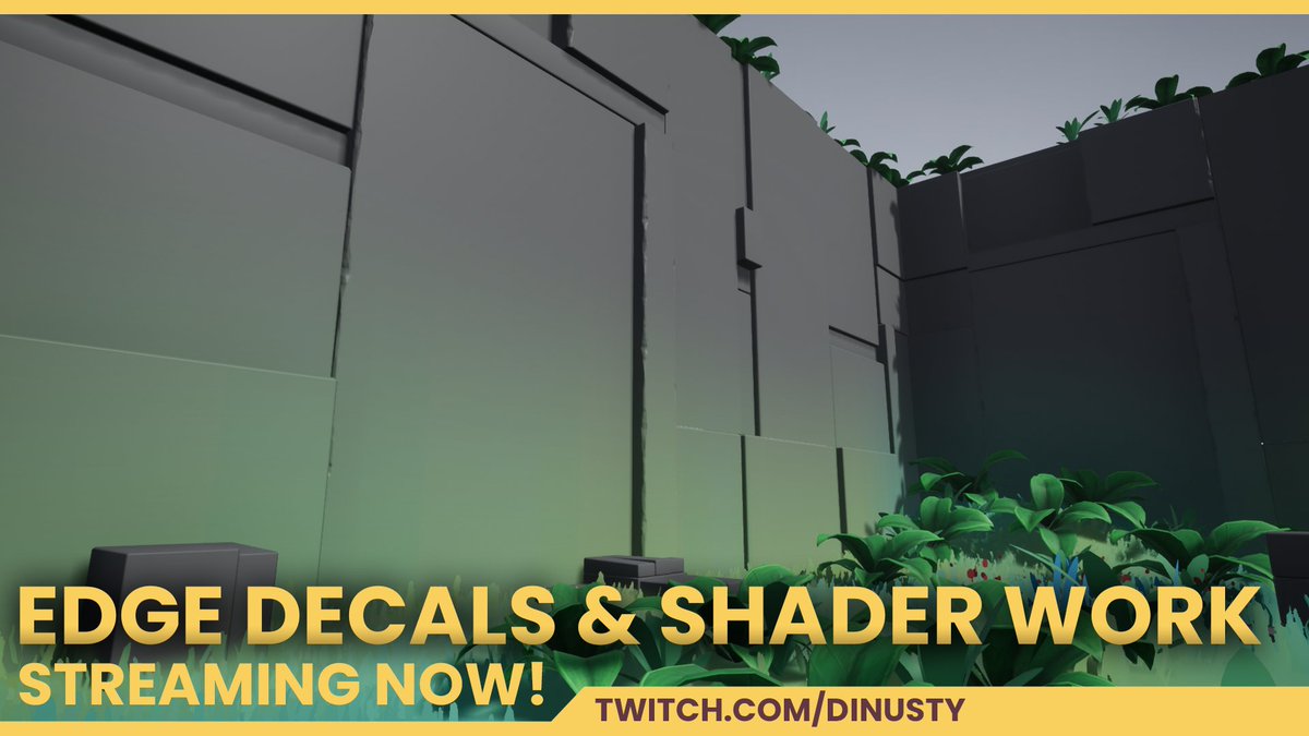 Edge decals and maybe some shader work in tonight's stream! come hang out and chat.
https://t.co/GlRjw30ugH
#twitchcreative #3dart #learning #twitch #3d #UE4 #shader https://t.co/T4yPGEM3LN
