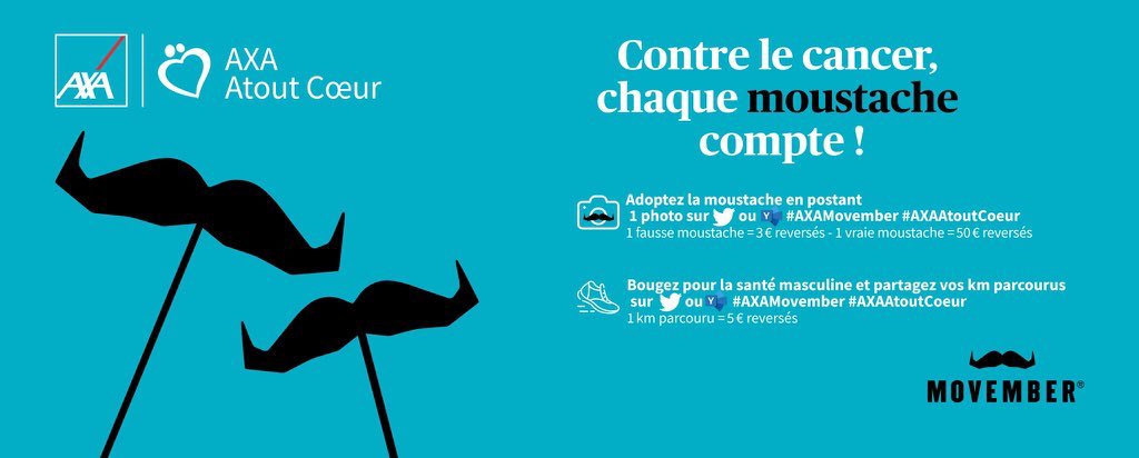 SandGISPALOU's tweet photo. Le mois de novembre touche à sa fin, voici notre contribution pour #AXAMovember avec #AXAAtoutCoeur afin de soutenir la santé masculine. 5 fausses moustachesx3€ = 15€ et 110 km courus : 110x5€=550€ soit 565€ au total pour la fondation #Movember ! Avec la #TeamGispalou https://t.co/3pUA9itsxm