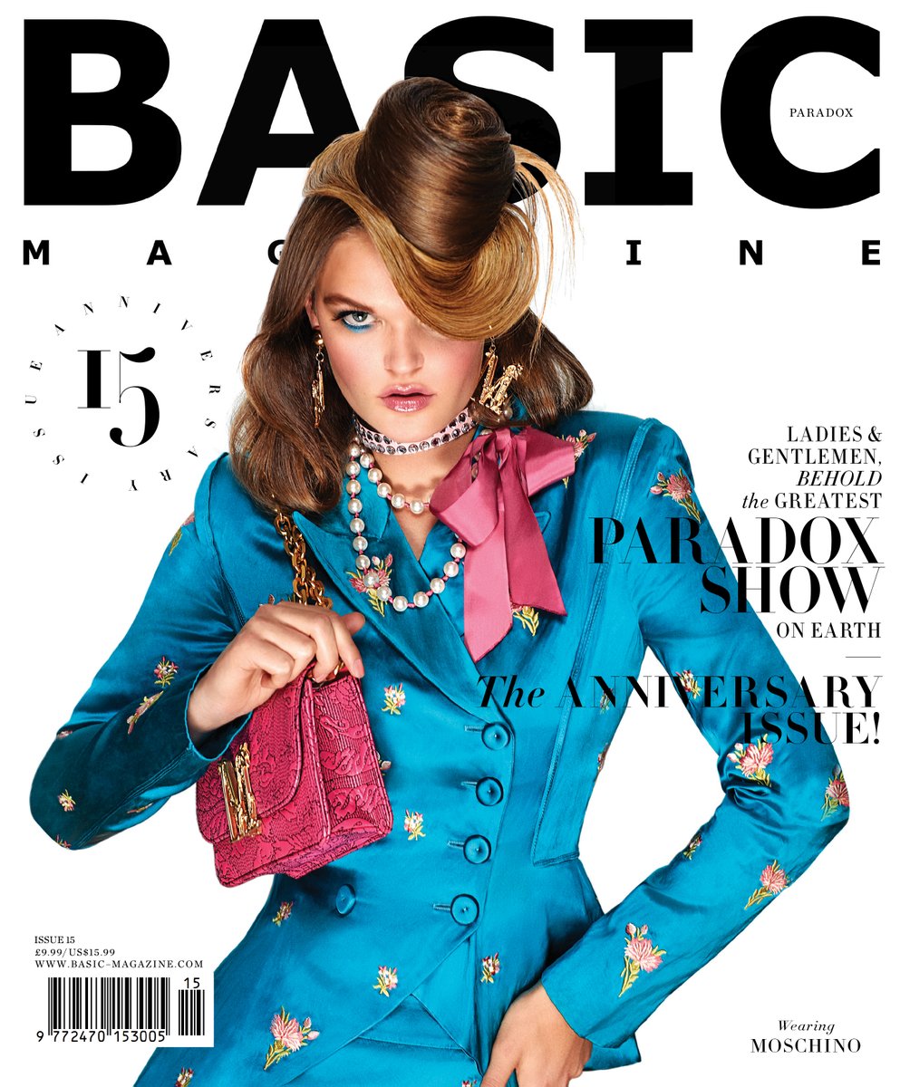 BASIC Anniversary Issue has officially released 
Themed BASIC #Paradox we present our 15th Edition
Featuring Rachel Johnson in <a href="/Moschino/">Moschino</a> 
Order your exclusive print copy via link here bit.ly/3o1q8tI 
 or AMAZON now!