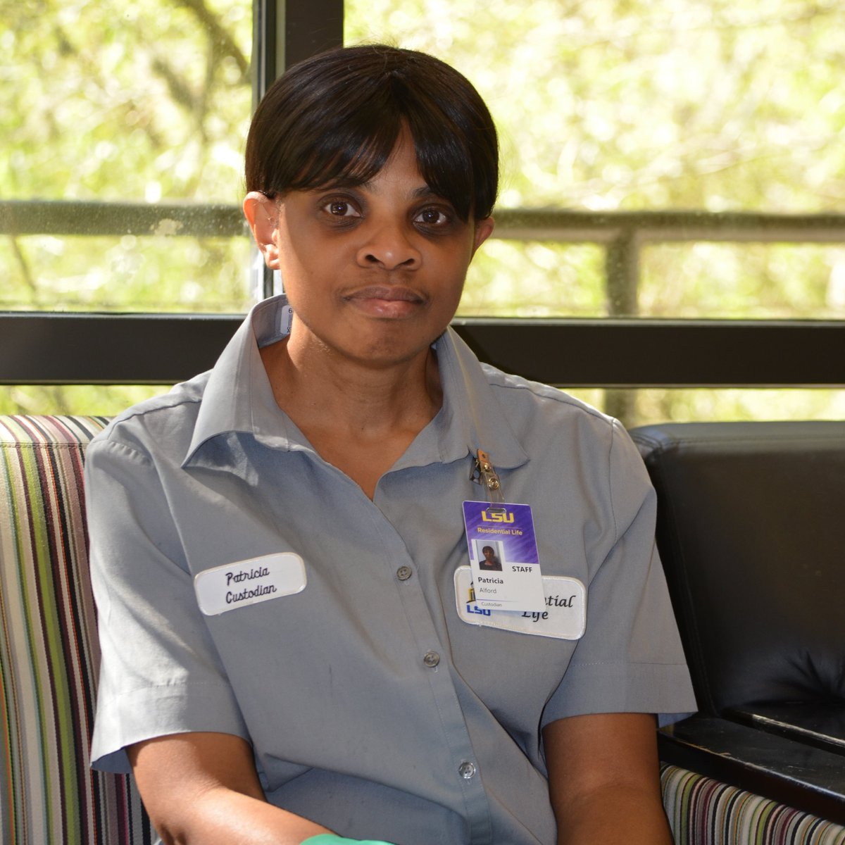 LSUResLife's tweet image. Today’s custodial spotlight is Patricia Alford, who has been with the Blake Hall team for 8 months. In her free time, Patricia writes poetry and hopes to illustrate it one day. ✍️🎨 Thank you for being a part of LSU, Patricia! We love having you on the team!