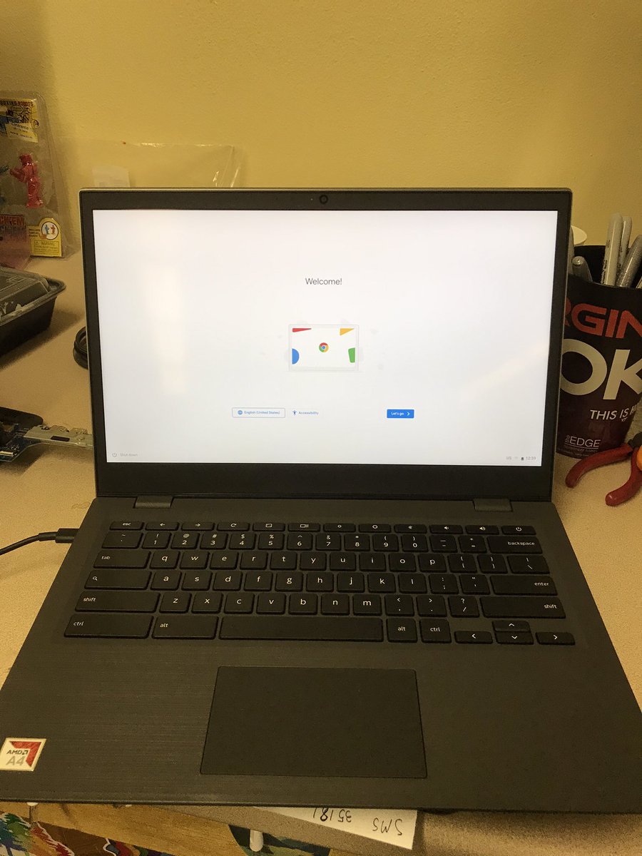 DougWickham's tweet photo. Teacher Chromebooks have arrived...finally!  Thank you COVID for the delays 😂. We will be getting them into the hands of teachers quickly. @mcps_va teachers, make sure to have your Chromebook &amp; charger ready to make the exchange. @MCPSTechnology #techsauce #mcpsrocksremotely https://t.co/pIiJwOUEGU