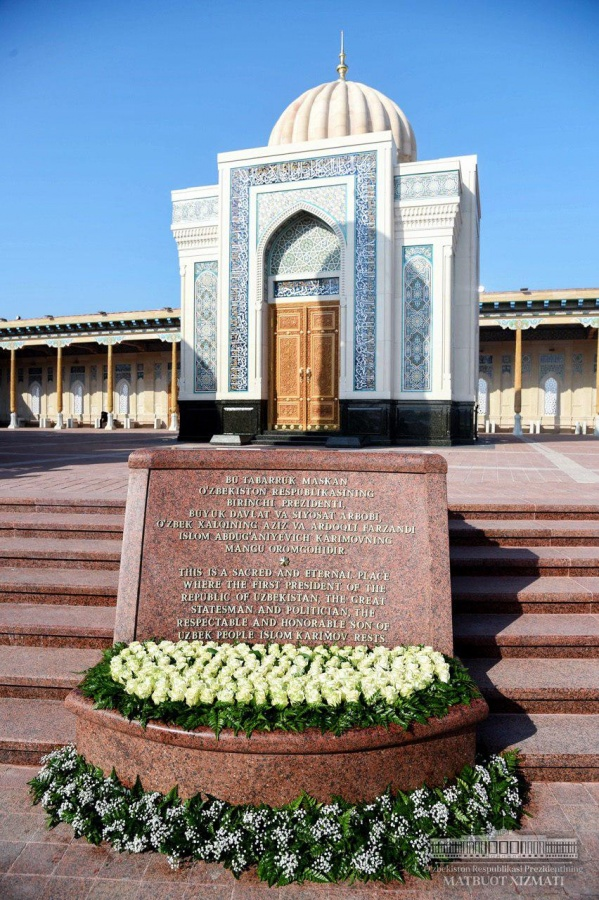 Samarkand, known not only for the Gur-e-Amir but also for the outstanding Shah-i-Zinda necropolis, added in 2018 a new mausoleum to its portfolio with the grave of Uzbekistan's first president, Islam Karimov (1938-2016) Samarkand 