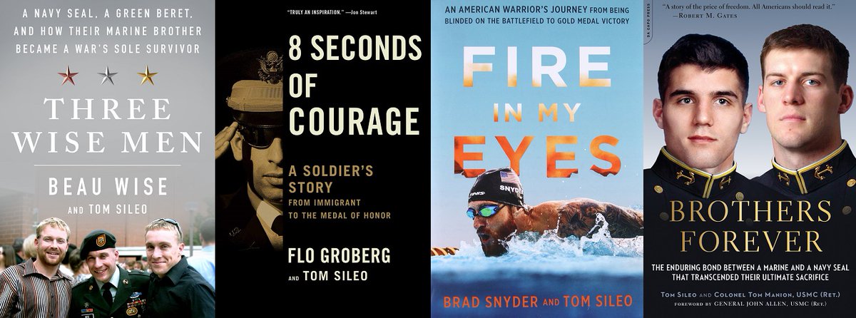 TSileo's tweet image. .@3WiseMenBook, @8SecondsCourage, @FireInMyEyesUSA & @TravisBrendan are all available from @amazonbooks. Thank you for reading & supporting the stories of real-life American heroes & their families. amzn.to/2egYyYS @amazonmilitary #CyberMondayAmazon
