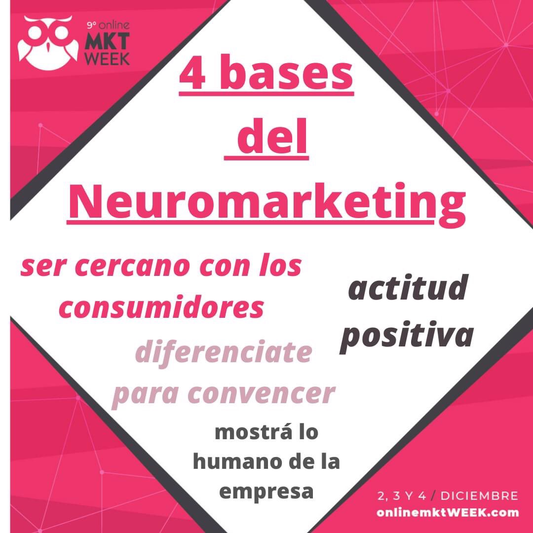 #OnlineMKTWeek es #gratis 
4̶ ̶b̶a̶s̶e̶s̶ ̶d̶e̶l̶ ̶n̶e̶u̶r̶o̶m̶a̶r̶k̶e̶t̶i̶n̶g̶ ̶
¿Cuál hacés en tu empresa?
📅 Miércoles 2 de diciembre 
⏰Desde las 19 horas. 
Inscribite acá👉onlinemktweek.com