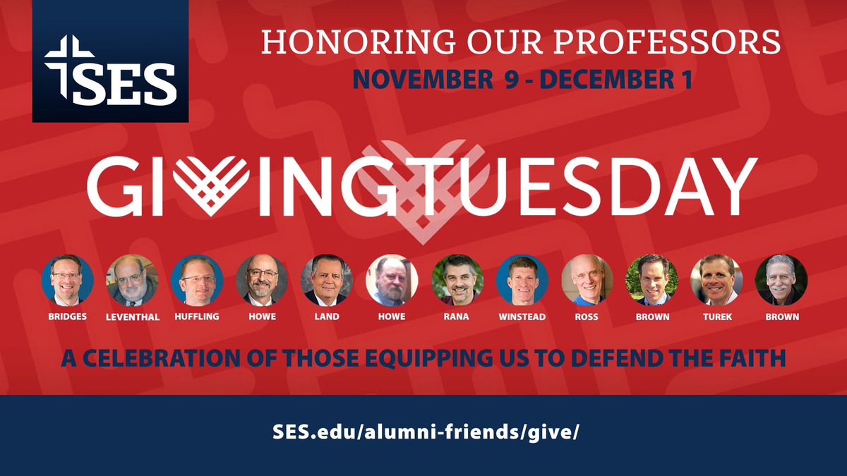 UPDATE: We've reached $1,750 of the $10,000 goal for #GivingTuesday with 87% from 1st time givers! All gifts are matched dollar for dollar &amp; go to our professors! Help reach the $8,250 needed &amp; come alongside those who come alongside so many. #apologetics ses.edu/alumni-friends…