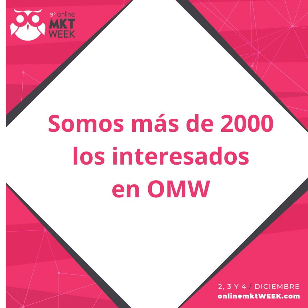 #Ya somos más de 2000 los que se interesan en #onlinemktweek🔝
-
¿Todavía no te inscribiste? 👉onlinemktweek.com
📅2, 3 y 4 de diciembre 18.30 hs 
📌ES GRATIS
¿Ya te agendaste este PROGRAMÓN?
TENES QUE ESTAR!

#onlinemktweek
#mktdigitalgratis