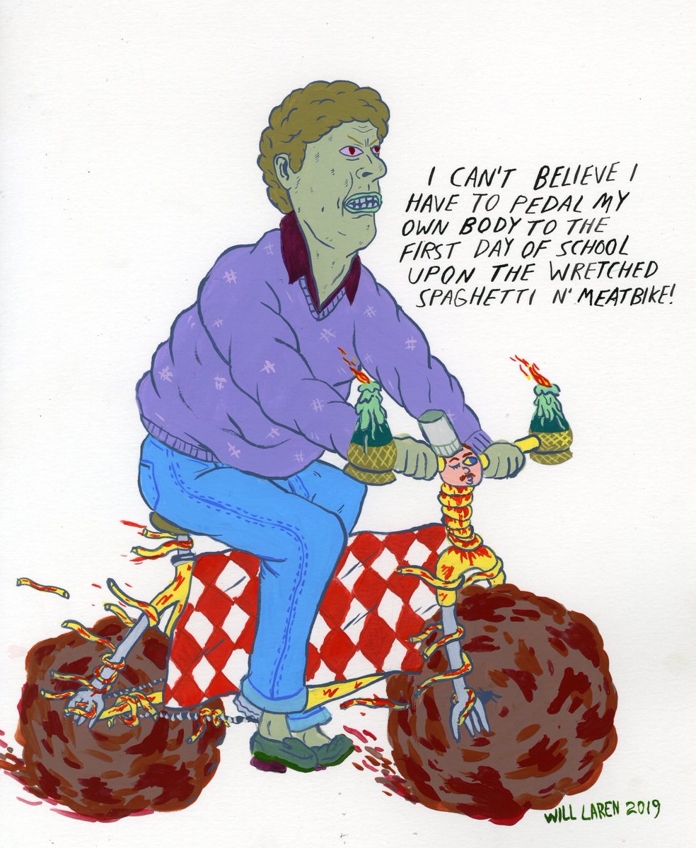 LarenWill's tweet photo. Spaghetti 'N Meatbike comic I did for @adultswim https://t.co/uER4U3fmkH