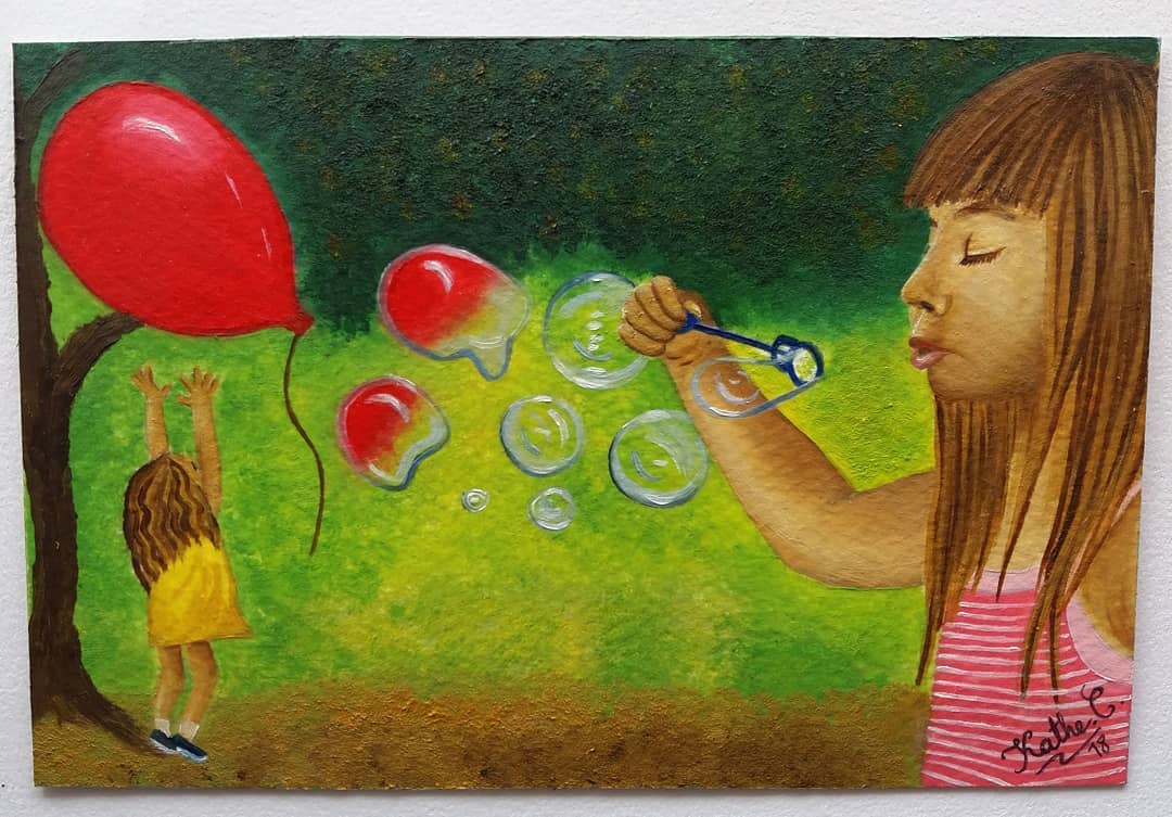 katpintora's tweet photo. La niñez (Óleo sobre papel acuarela 10cm x 15cm) https://t.co/gZ9tJKqkSB