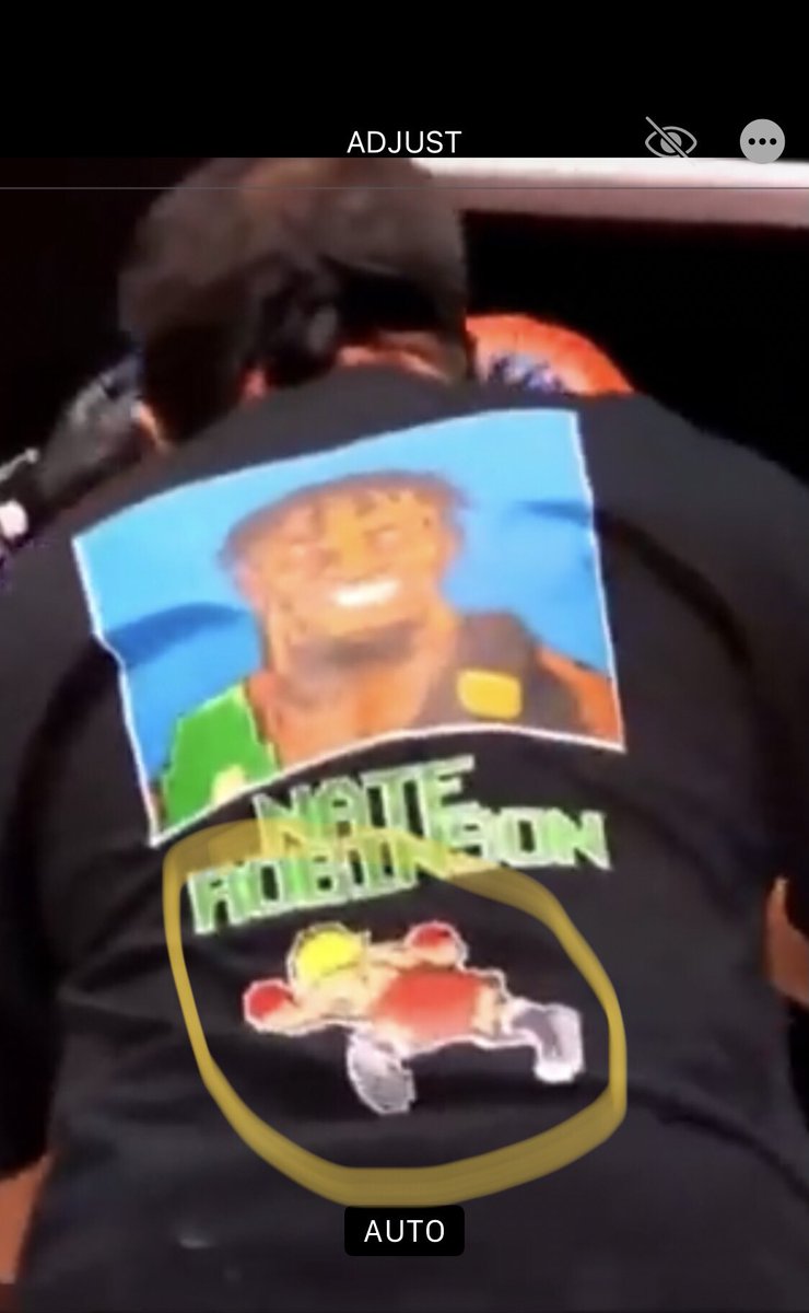 nelha77's tweet photo. Did Nate’s corner predicted the outcome of the fight? They’re wearing the shirts already during the fight! 😂 #naterobinson #naterobinsonmeme #NateNate #NateVsPaul @stephenasmith @SnoopDogg https://t.co/QuO40QZD1A