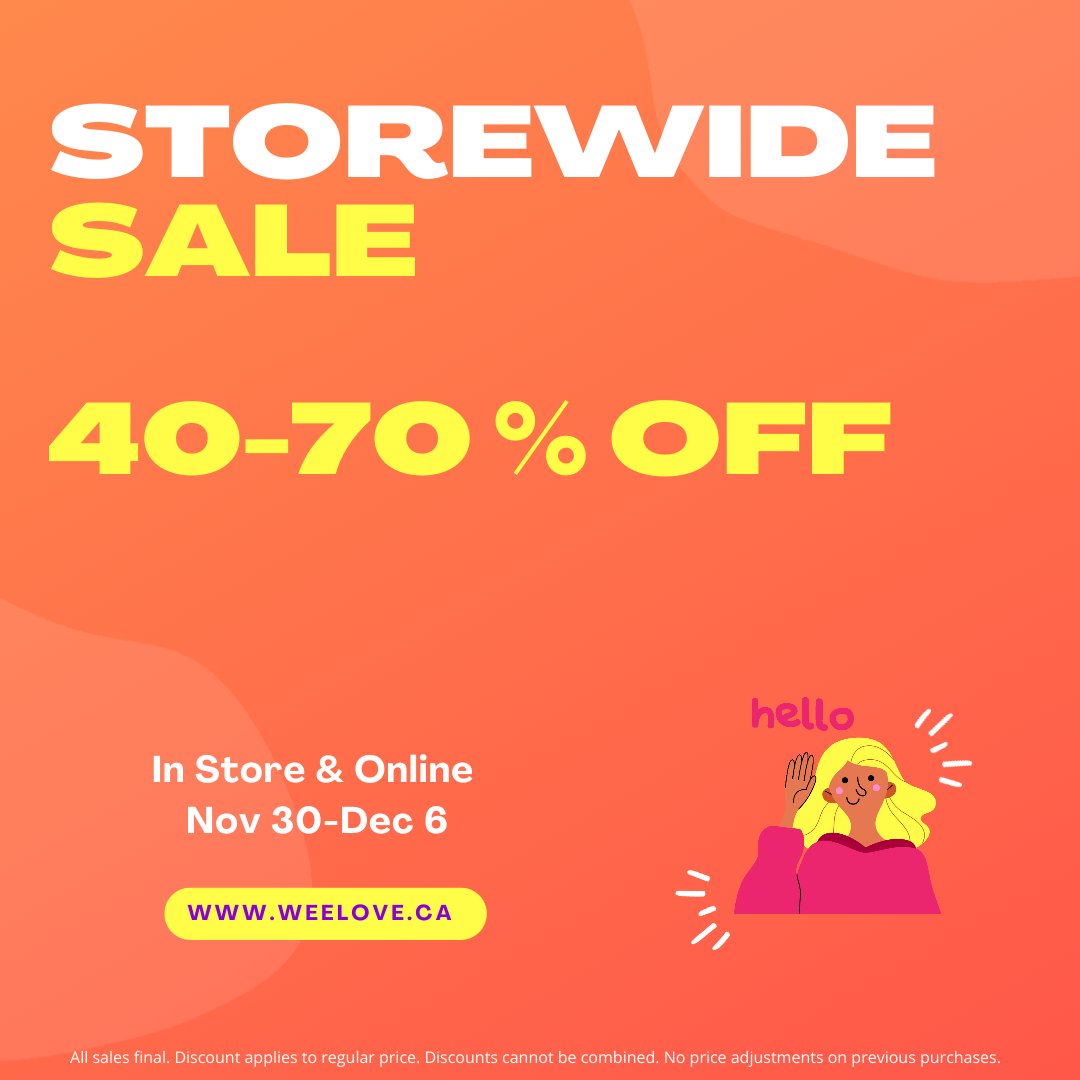 WeeLoveBaby's tweet photo. 🎁 Minimum 40% off store wide!!!
Thank you for your continued support! ❤️
Shop early for best selection. In store and online. https://t.co/p6QPGKwT0u https://t.co/16BM23wabg