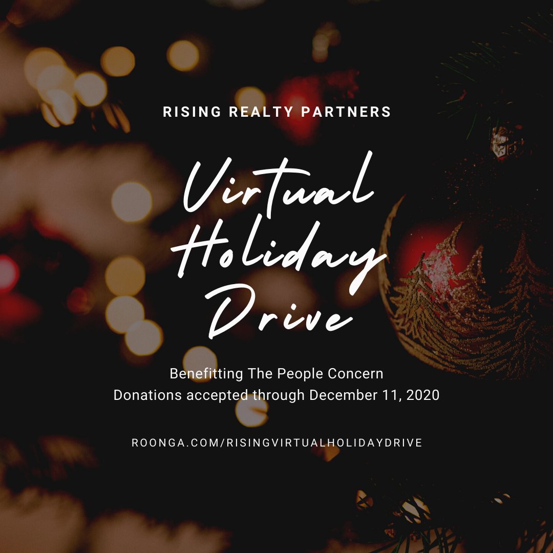 We are so grateful for everyone who has given to our virtual holiday drive benefitting <a href="/thepplconcern/">The People Concern</a>. We are thrilled to announce that we are 61% of the way towards our goal! Keep donating to help us reach 100% roonga.com/risingvirtualh…