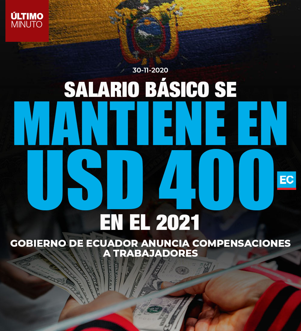 elcomerciocom's tweet photo. #URGENTE | Salario básico en #Ecuador se mantiene en USD 400 en el 2021; Gobierno anuncia dos compensaciones a trabajadores » https://t.co/hhfyDST0x9 https://t.co/pG4no2FD1d