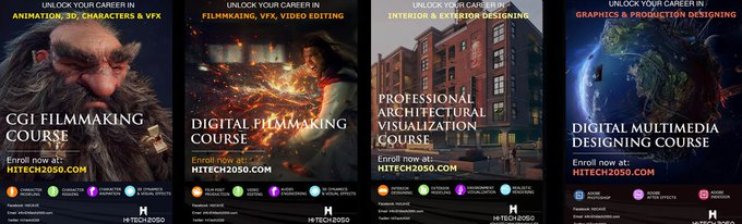HiTech2050's tweet photo. HiTech2050 is offering best courses in Media and Entertainment industry https://t.co/yHT1WPIjuM