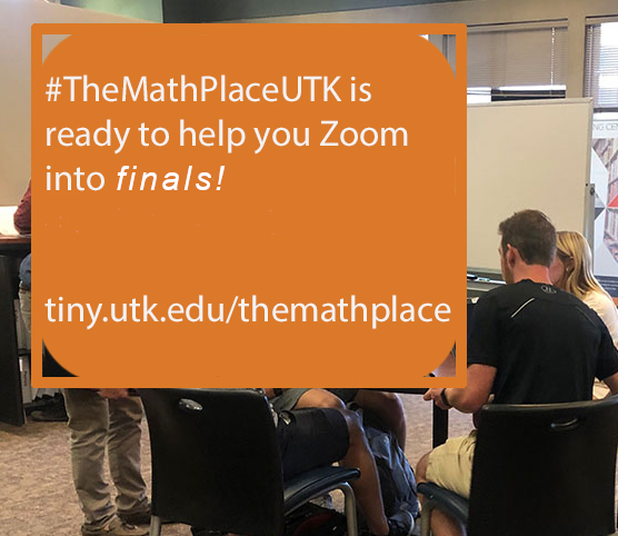 MathDeptUTK's tweet photo. @ArtsSciencesUT #TheMathPlaceUTK will be open from 4:00-9:00pm EST Monday 11/30, Tuesday 12/1 and Wednesday 12/2. We have an abundance of tutors working right now to answer student questions. To join us via Zoom students must be registered online at-> https://t.co/7rw4GQWy0y https://t.co/YiMERaVhLa