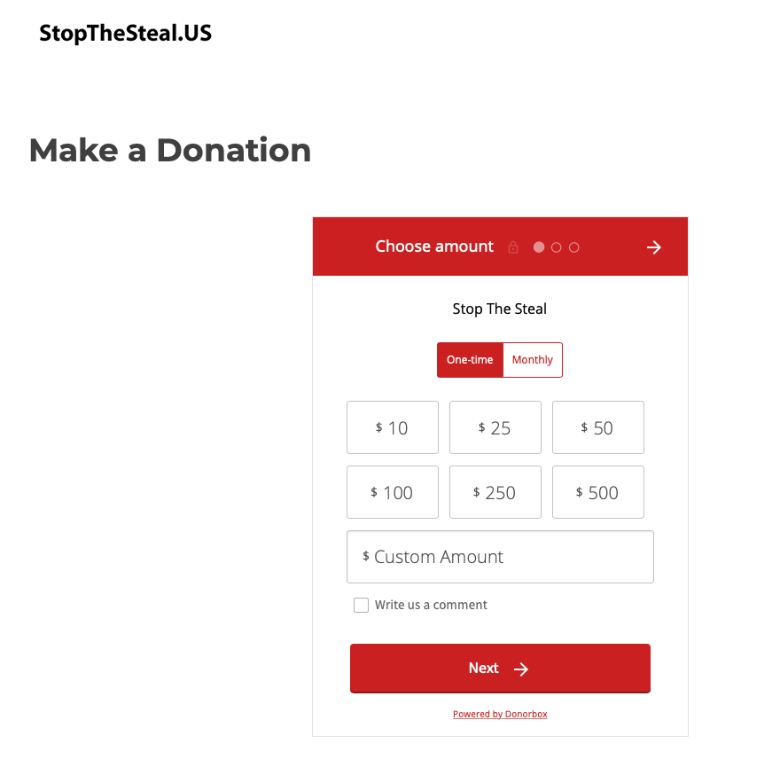 3. Stop the Steal organizers are all about the donations. Not so much on telling you where the $ goes.... but they are gathering something else too..