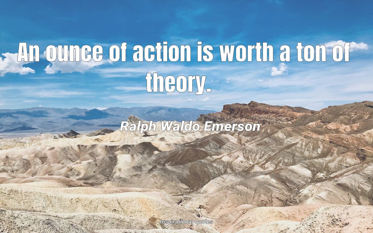 An ounce of action is worth a ton of theory. #Quote #Quoteoftheday #Motivation #KeepGoing https://t.co/4x066dUKPl
