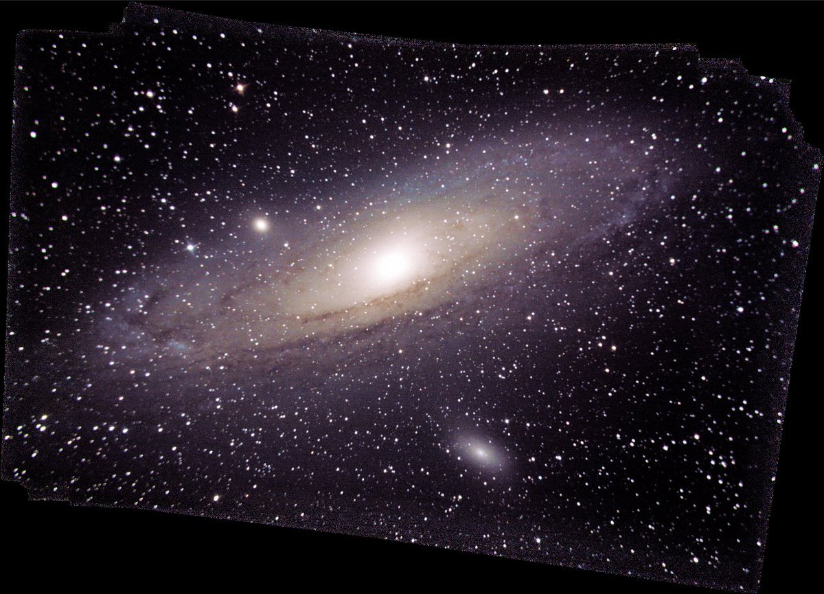 Celestron's tweet photo. The power of the Celestron NexStar 130 SLT and deep sky imaging! Kyle McCaslin captured the Whirlpool Galaxy in 1.5 hours and the Andromeda Galaxy in 55 minutes using his telescope and DSLR camera. https://t.co/ckh1mPcKRd