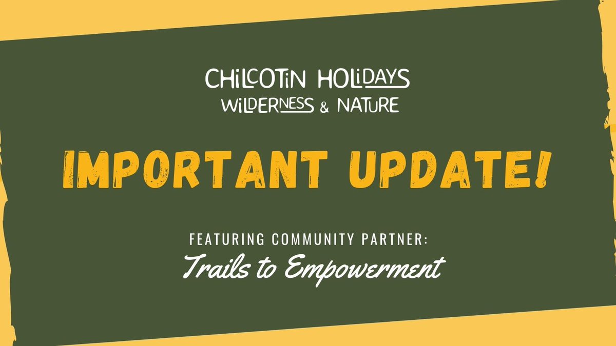 Chilcotinholi's tweet photo. Hey Chilcotin Holidays community!

Exciting things are in the works here at the ranch! We changed our focus to the benefits of nature connection so we have a new mailing list. Sign up to stay updated on the action: https://t.co/yOGgRdzjtD

#chilcotinholidays #trailstoempowerment https://t.co/E0VpSkmzEx
