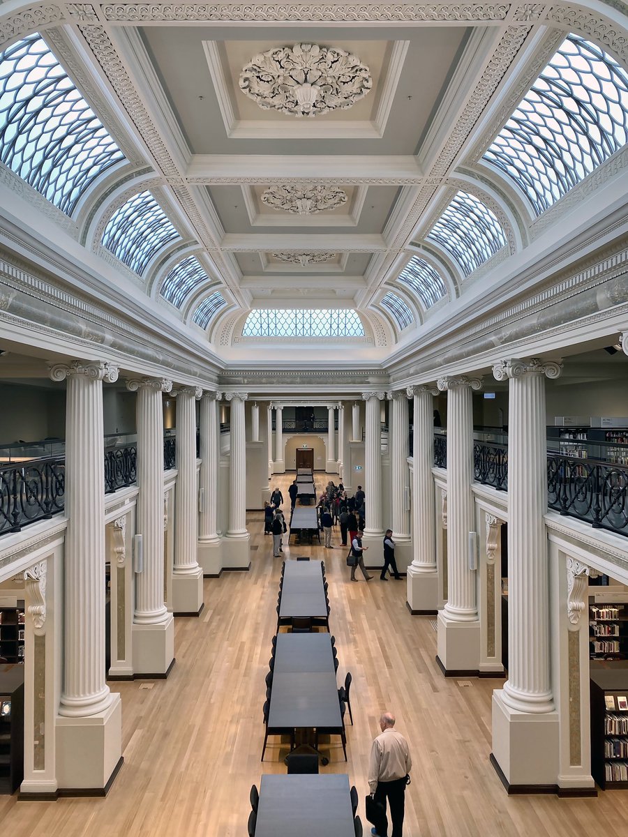 DAY 9 ... The <a href="/Library_Vic/">State Library Vic</a> in #Melbourne The central portion of Ian Potter Queen's Hall opened in 1856 as the Library's original reading room. Named in honour of Queen Victoria, the complete space reopened on her birthday (24 May) in 1859 when the Library's south wing was added.