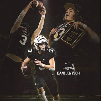 LOFFieldHouse's tweet image. After an amazing high school career We wanted to take a moment to shed some light on some very shocking stats. @DaneJentsch 

9514 passing yards
3470 rushing yards
16 receiving yards
169 total Touchdowns 

13,000 total yards!!!
 
44 total wins as a starting QB