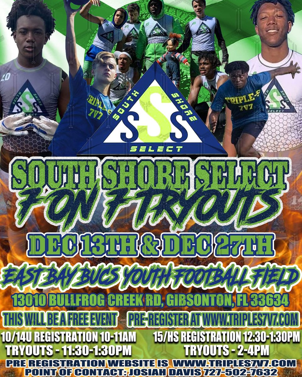 triples7v7's tweet photo. South Shore area & surrounding area 🏈 players/student athletes, get registered today at https://t.co/Bibau9yTZo!
Select = carefully chosen as being the best or most suitable.....ARE YOU?
#BeSelect #BeAE #7on7 #7on7football #7v7 #7v7football #studentathlete #morethansports https://t.co/Mi7HTnboTD