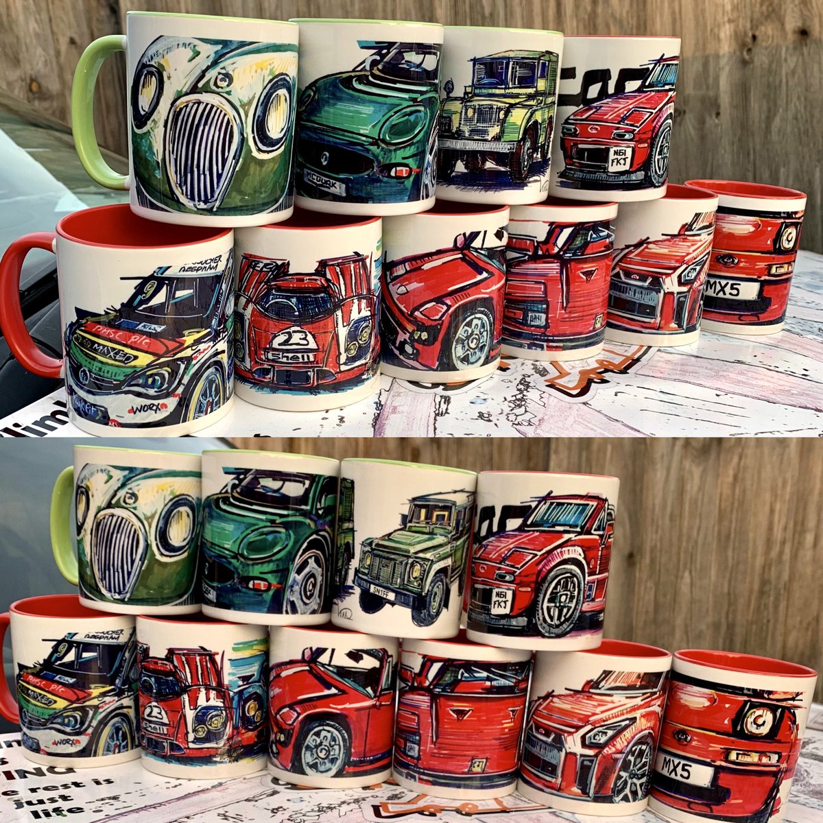 Popbangcolour's tweet photo. Good news! New #ContinuousCar mug designs are now available on the https://t.co/zcoBbhMCXf - which 3 are your favourite? 

Linky here: 👀🚗✍🏻👍🏻

https://t.co/EjD3I6jdXf https://t.co/wADsQRNMCM