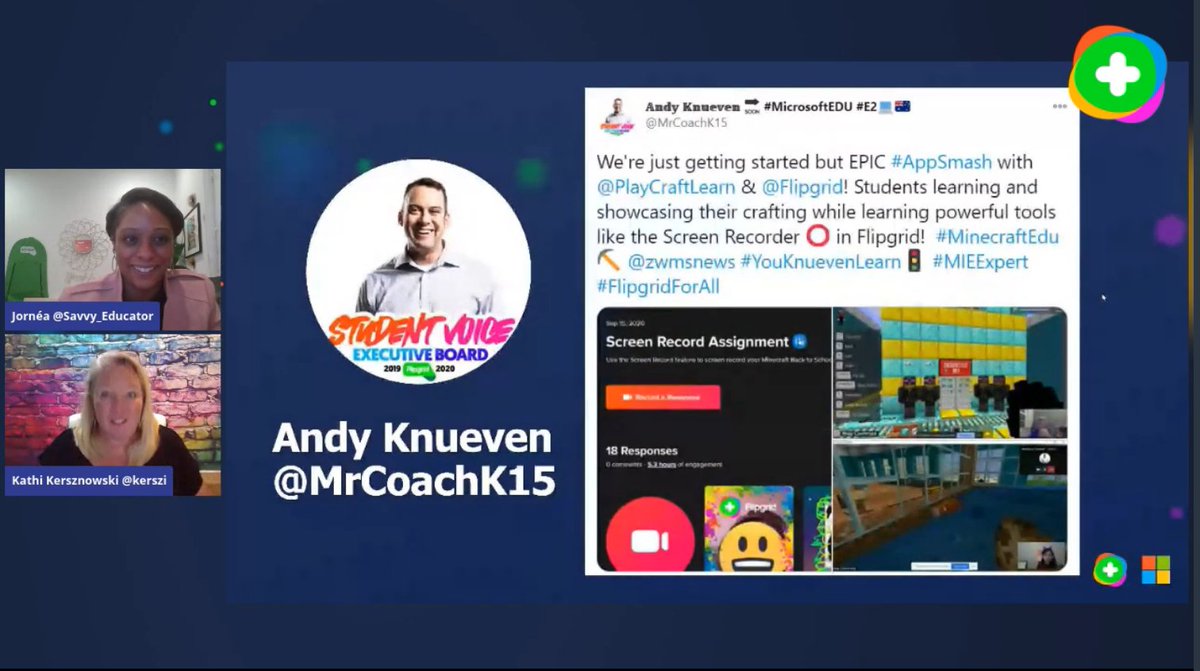 kerszi's tweet photo. @annkozma723 @SrtaLyon @Savvy_Educator @Sean4d Adding a few more of our highlighted @Flipgrid Innovative Educators....because they are ๐ถ๐ตAWESOME!๐ต๐ถ @MrCoachK15 @dpskamal @inc_yv @Lanny_Watkins - all showcased today at #ISTE20
(Missed it? We present again at 2:15 PST)
#ISTE2020 #iste20LIVE #FlipgridForAll https://t.co/wh2EgIPitV