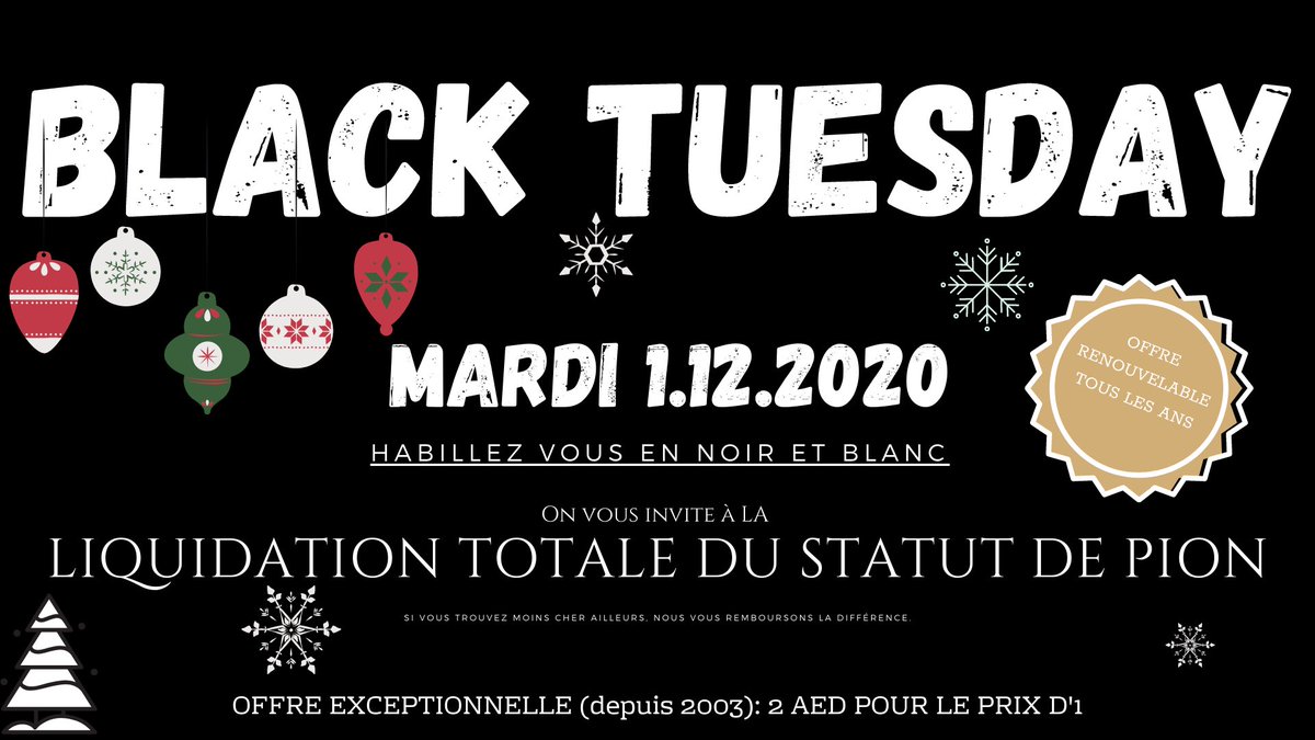 AedVaucluse's tweet photo. DEMAIN C’EST NOTRE JOUR, NOTRE GRÈVE. GRÈVE NATIONALE ET HISTORIQUE DES AED. C’EST UNE JOURNÉE À MARQUER D’UNE PIERRE BLANCHE.
#nousnesommesplusvospions
#1erdecembre
#aed
#assistantdeducation
#blacktuesday https://t.co/Re6xCQCazt