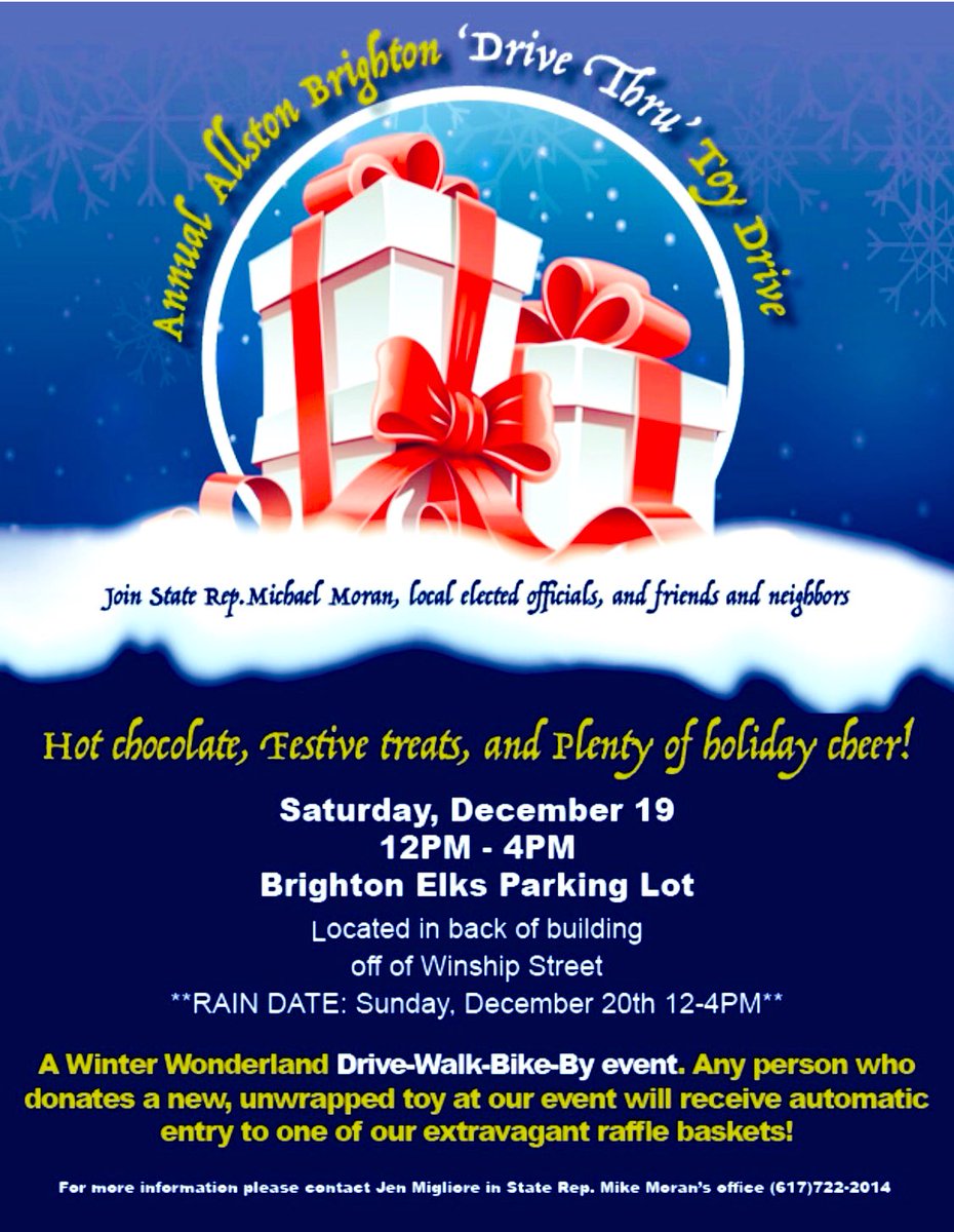 ABToyDrive's tweet image. #Allston #Brighton #ToyDrive @staterepmike  @RepKevinHonan @LizBreadon @BAIAorg