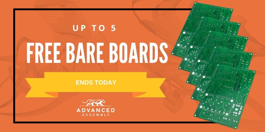 smtassembly's tweet photo. ENDS TODAY: Take advantage of one of our best deals. Get free board fabrication on up to 5 boards. Details here: https://t.co/Lgavdr2ati. 

#PCBA  #PCBs #aapcb #AdvancedAssembly #PCBADesign #PCBDevelopment #PCBAssembly #PCBTurnkey  #SMT #SMTAssembly #Electronics #Engineering https://t.co/ZpTLWKzmvp