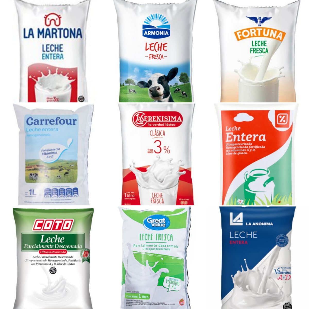 Sabes quién fabrica las leches en sachet marca La Serenísima, Armonía, La Martona, Fortuna, Día, Carrefour, Coto, Great Value y La Anónima? Las fabrica Mastellone Hnos. S.A. #primerasmarcas #segundasmarcas #marcablancas #quienlofabrica #leche Leer más 👉🏼bit.ly/37O3VdY