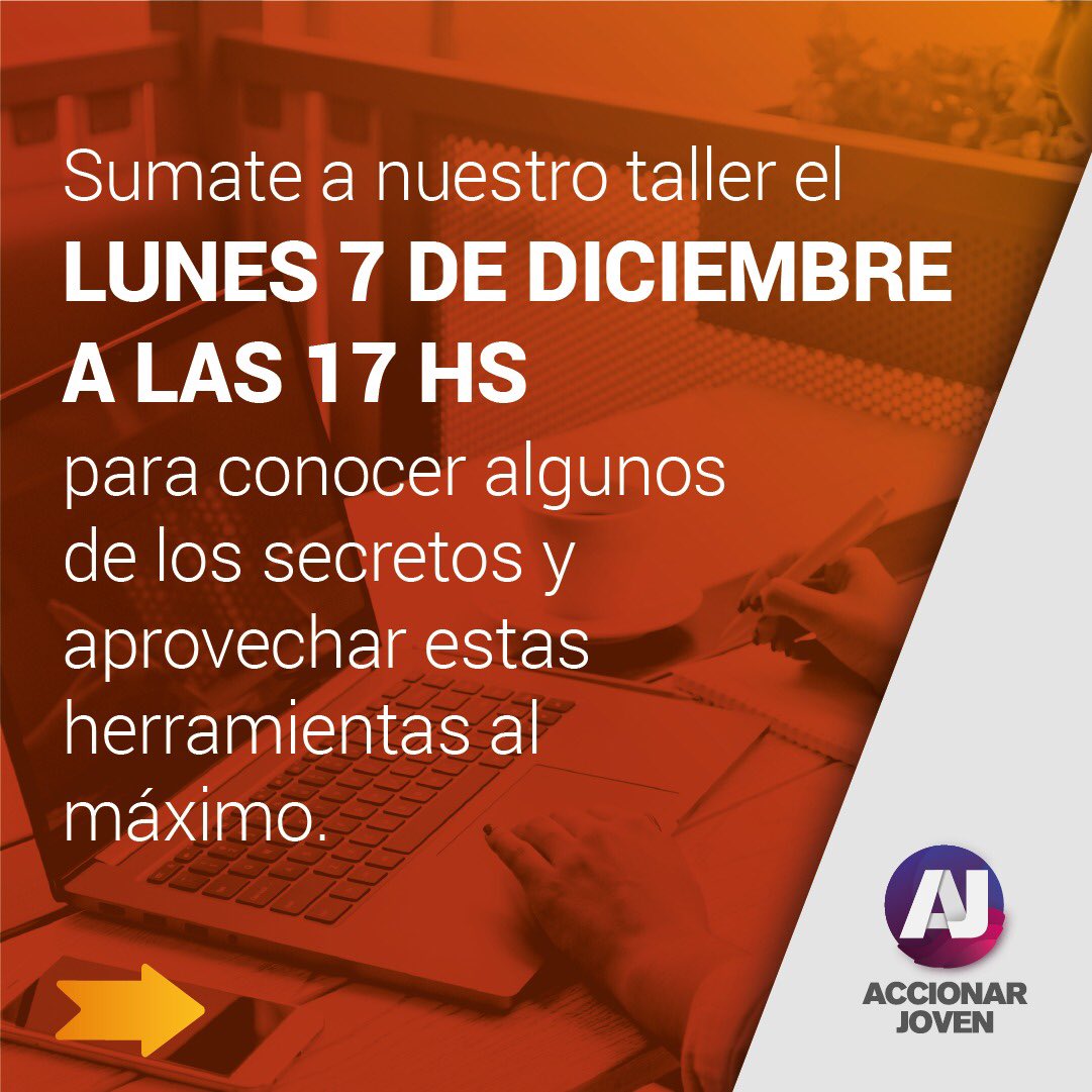 AccionarJoven's tweet photo. 📚 TALLER ONLINE GRATUITO: Currículum Vitae y Linkedin 📚 

📅 Lunes 7 de Diciembre 
⏰ 17:00hs 
💻 Vía ZOOM

Para inscribirte entra a link que se encuentra en nuestra biografía de Instagram. Cupos limitados

¡Te esperamos!

#JuventudPresente https://t.co/2hlx6gW2ZP