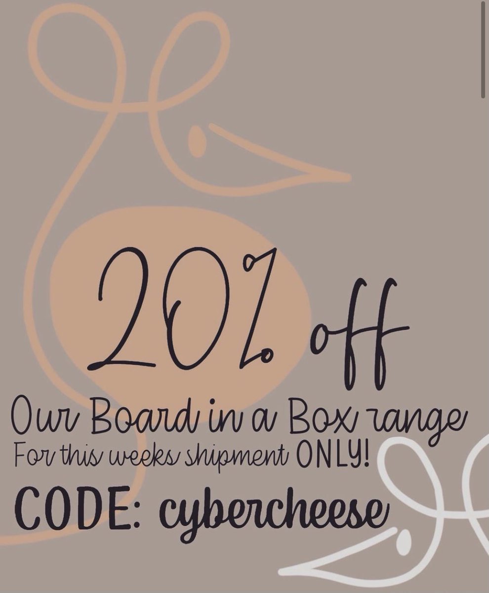 FREE CHEESE! Well a bit of it is free 😋 Add code cybercheese at checkout for TWENTY% off any of our boards in a box for delivery THIS FRIDAY! themousetrapcheese.co.uk/product-catego…