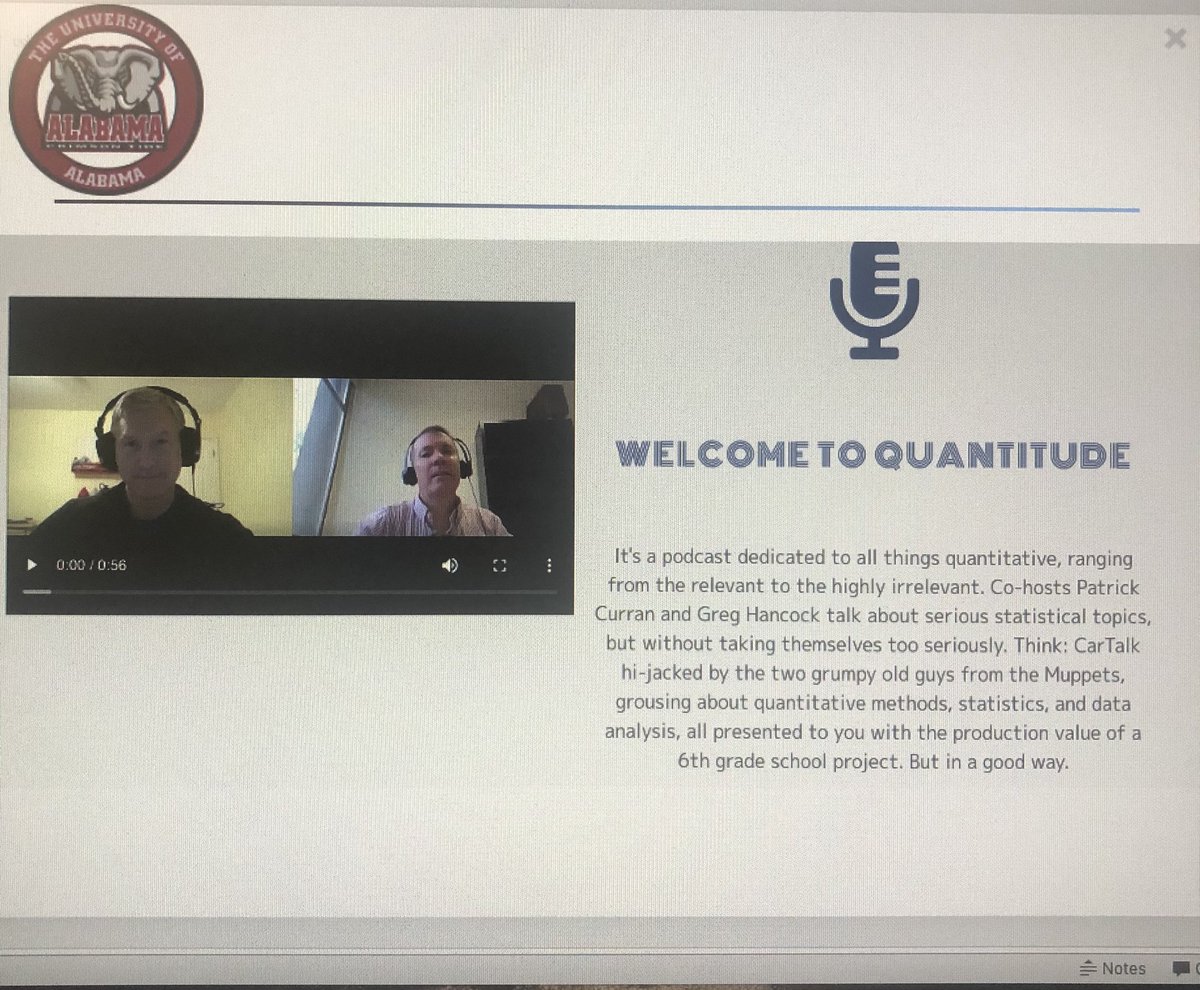 Introduced Quantitude to my students today! <a href="/GregoryRHancock/">Gregory R. Hancock</a> <a href="/quantitudepod/">quantitudethepodcast</a> I hope my students could continue their training in statistics with Quantitude after taking my class!✌️🎉