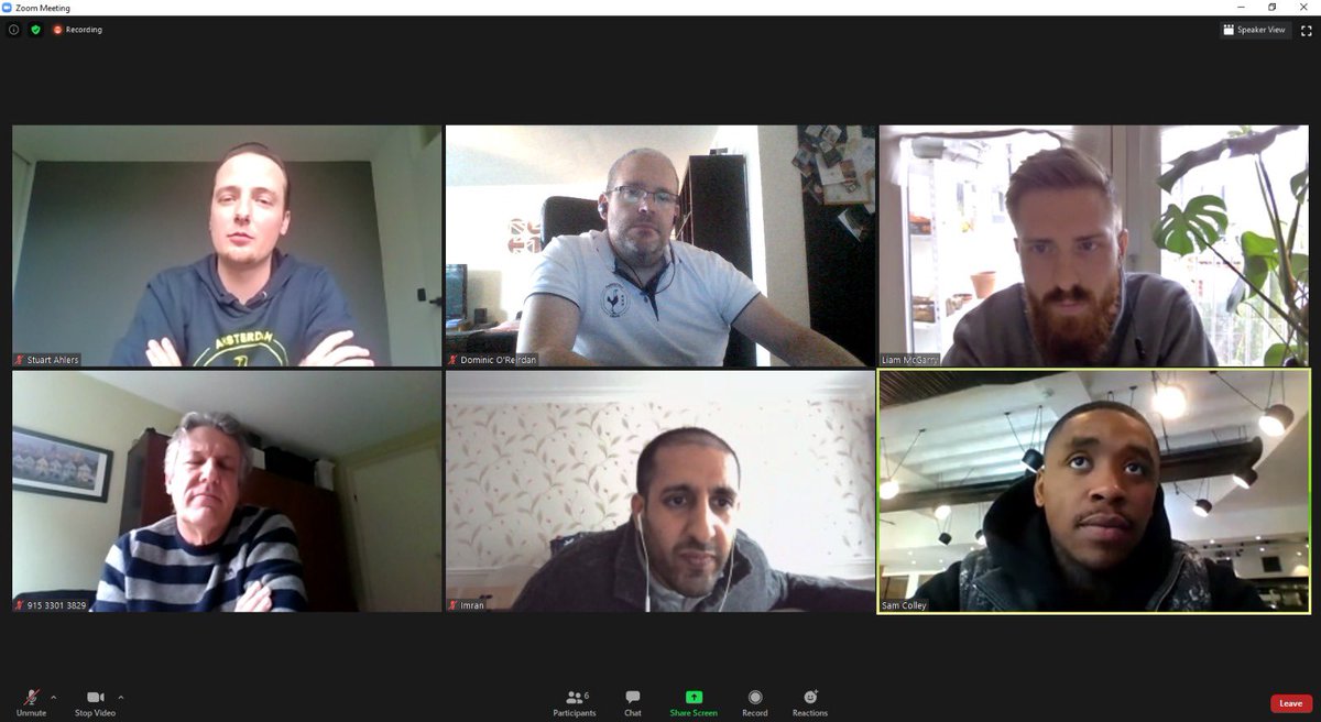 AmsterdamSpurs's tweet image. A screen grab  from the recent zoom call between us and @StevenBergwijn organized by @SpursOfficial , with our members @Liam_McGarry @StuwieMeluwie @doreirdan @latelicence. We will upload the recording of the call soon #coys