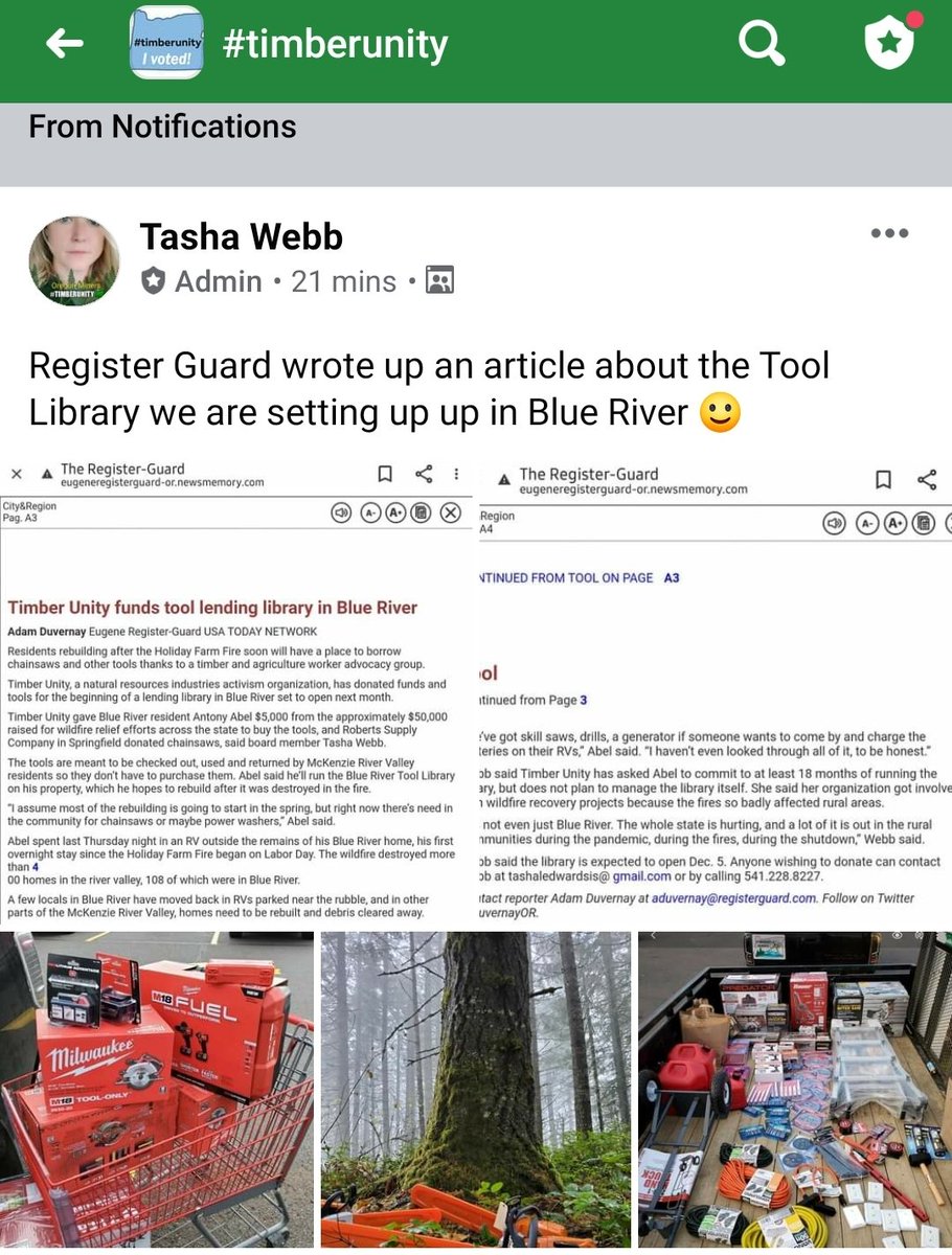 hotcouponmama's tweet image. Standing Up for Working Oregonians doesn't just happen at the Capitol....it's in everyday life too. #TimberUnity has set up a tool lending library for fire victims to start rebuilding. If people have tools you'd like to donate to this cause, feel free to message me. #oregonfires