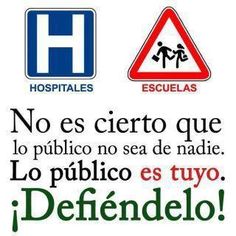#EducacionYSanidadPublica