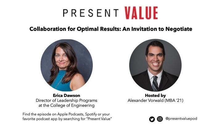 Our latest guest is Erica Dawson, the Nancy and Bob Selander Director of Leadership Programs at the College of Engineering. Professor Dawson sat down with Alex Vorwald (MBA ‘21) to discuss negotiations and leadership. ⁠Click here to tune in! bit.ly/3lpNck4
