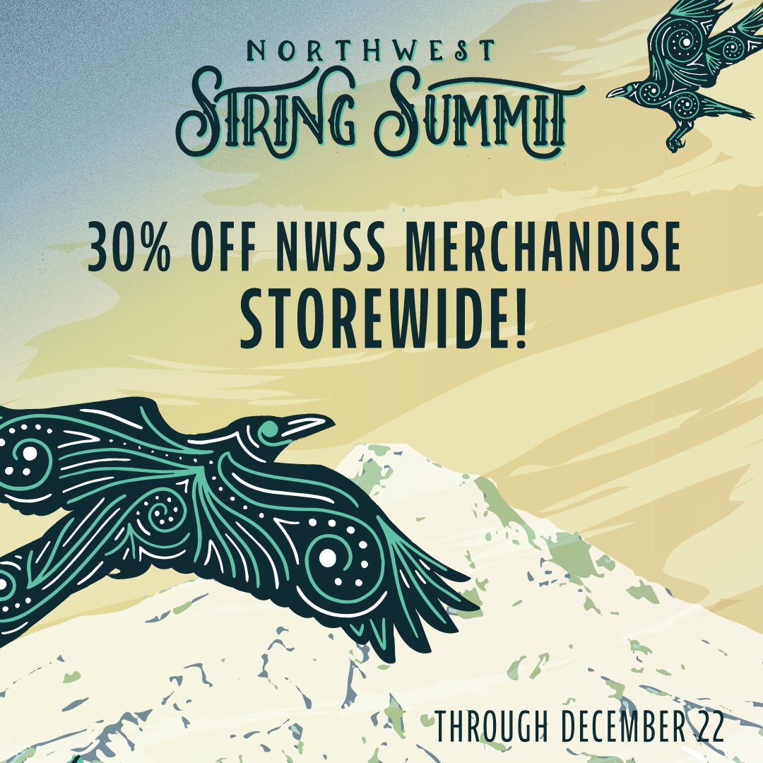 Wrap up your holiday shopping early—we’re offering 30% off ALL Northwest String Summit merchandise available exclusively on our website. Offer is valid now through December 22 👉 bit.ly/NWSSmerch