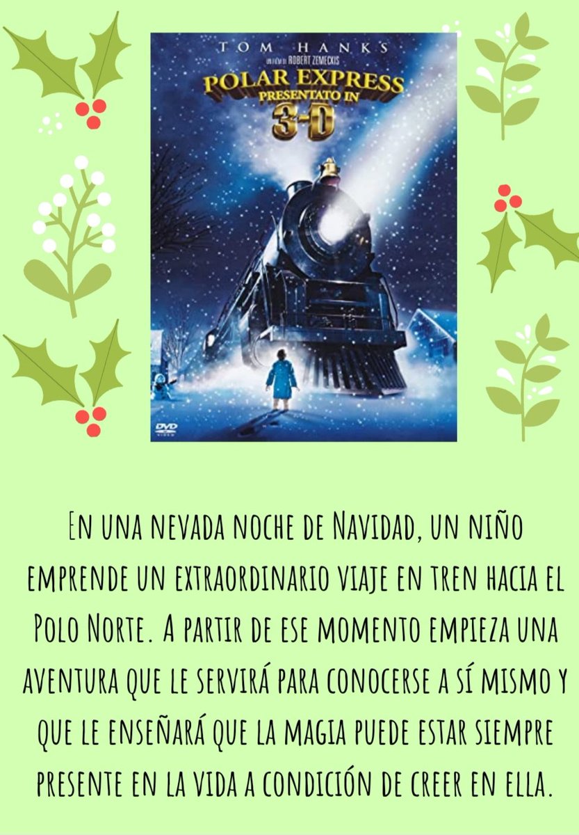 Comienzan los días navideños y como nos encanta pasar tardes de sofá, peli y manta (y 🍿) os recomendamos ver The Polar Express 🚂

Una película navideña recomendada para toda la familia 🎄🎁