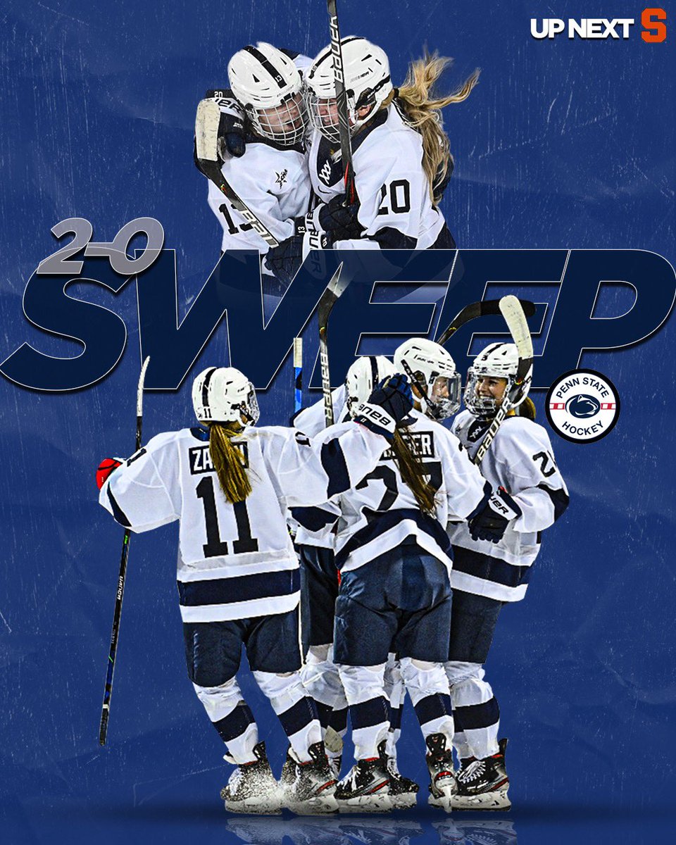 KyleCannillo's tweet photo. Oh how sweep it is. 😁🧹 

@PennStateWHKY takes care of business! 

Up next: @CuseIce. #RankPennState. https://t.co/whZXu5eh0D